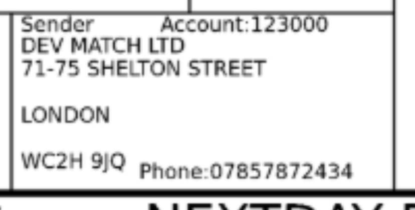 Address label (1) referenced in reports
