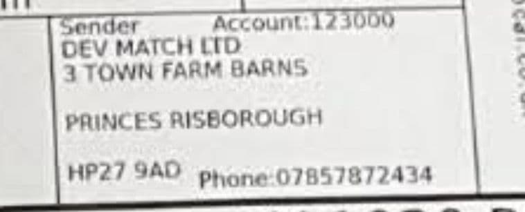 Address label (2) referenced in reports